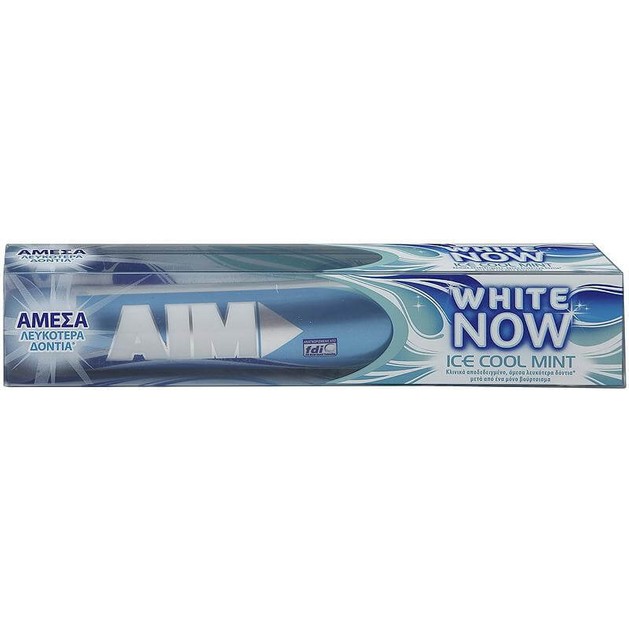 Aim White Now Ice Cool Mint Οδοντόκρεμα για Άμεσα Λευκότερα Δόντια, με Δροσερή Γεύση Μέντα 75ml Aim White Now Ice Cool Mint Οδοντόκρεμα για Άμεσα Λευκότερα Δόντια, με Δροσερή Γεύση Μέντα 75ml