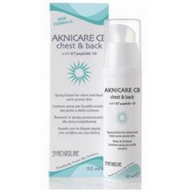 Synchroline Aknicare CB Chest & Back Γαλάκτωμα Spray Για θεραπεία Ακμής Στην Πλάτη Και Το Στέρνο 50ml Synchroline Aknicare CB Chest & Back Γαλάκτωμα Spray Για θεραπεία Ακμής Στην Πλάτη Και Το Στέρνο 50ml