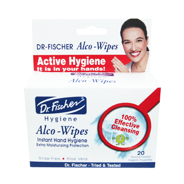 Dr. Fischer Alco Wipes Instant Hand Hygiene Μαντηλάκια Καθαρισμού Χεριών 20τμχ Dr. Fischer Alco Wipes Instant Hand Hygiene Μαντηλάκια Καθαρισμού Χεριών 20τμχ
