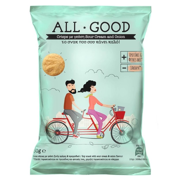 Power Health All Good Crisps Sour Cream & Onion 30gr Power Health All Good Crisps Sour Cream & Onion 30gr