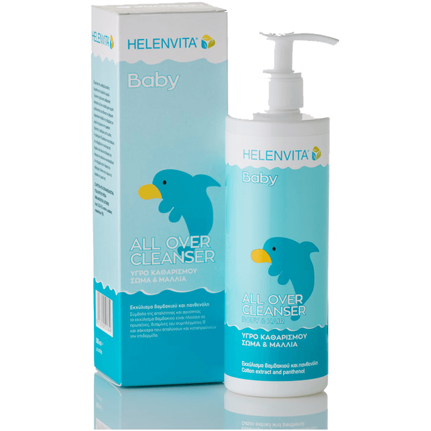 Helenvita Baby All Over Cleanser Καθαρίζει Απαλά Το Δερματάκι Και Τα Μαλλιά Του Μωρού 300ml Helenvita Baby All Over Cleanser Καθαρίζει Απαλά Το Δερματάκι Και Τα Μαλλιά Του Μωρού 300ml
