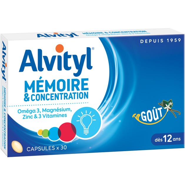 Alvityl Memory & Concentration Συμβάλει στην Διατήρηση των Λειτουργιών της Μνήμης και της Συγκέντρωσης 30caps Alvityl Memory & Concentration Συμβάλει στην Διατήρηση των Λειτουργιών της Μνήμης και της Συγκέντρωσης 30caps
