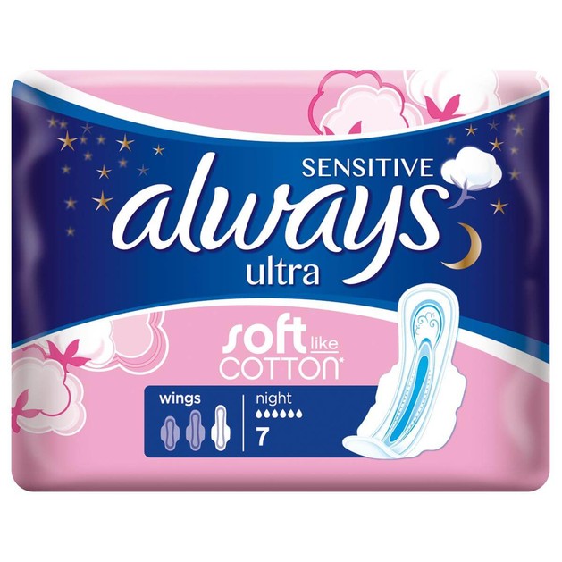 Always Ultra Sensitive Night Soft Like Cotton 7τμχ Always Ultra Sensitive Night Soft Like Cotton 7τμχ