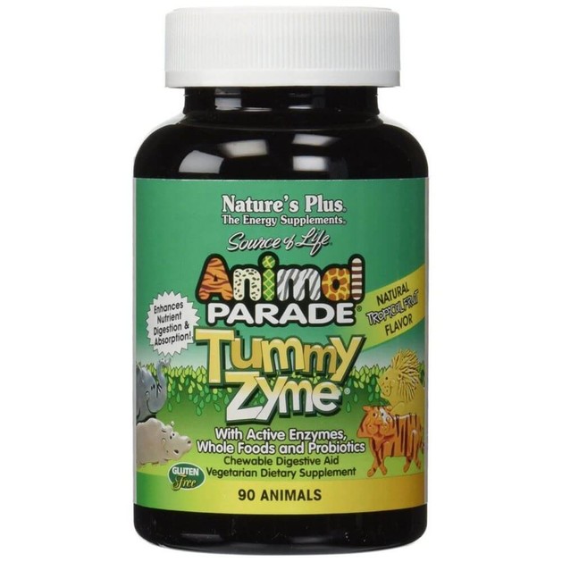 Nature\'s Plus Animal Parade Tummy Zyme Συμπλήρωμα Διατροφής με Ένζυμα, Προβιοτικά & Υπετροφές 90 Μασώμενα Ζωάκια Nature\'s Plus Animal Parade Tummy Zyme Συμπλήρωμα Διατροφής με Ένζυμα, Προβιοτικά & Υπετροφές 90 Μασώμενα Ζωάκια