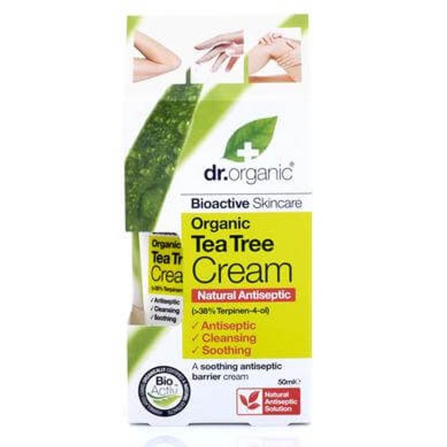 Dr Organic Organic Tea Tree Cream (Antiseptic ) Αντισηπτική Κρέμα με Βιολογικό Τεϊόδεντρο 50ml Dr Organic Organic Tea Tree Cream (Antiseptic ) Αντισηπτική Κρέμα με Βιολογικό Τεϊόδεντρο 50ml