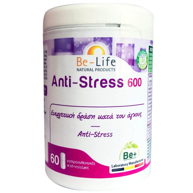 Be-Life Anti-Stress 600 Συμπλήρωμα Διατροφής με Ευεργετική Δράση Κατά του Άγχους 60 caps Be-Life Anti-Stress 600 Συμπλήρωμα Διατροφής με Ευεργετική Δράση Κατά του Άγχους 60 caps