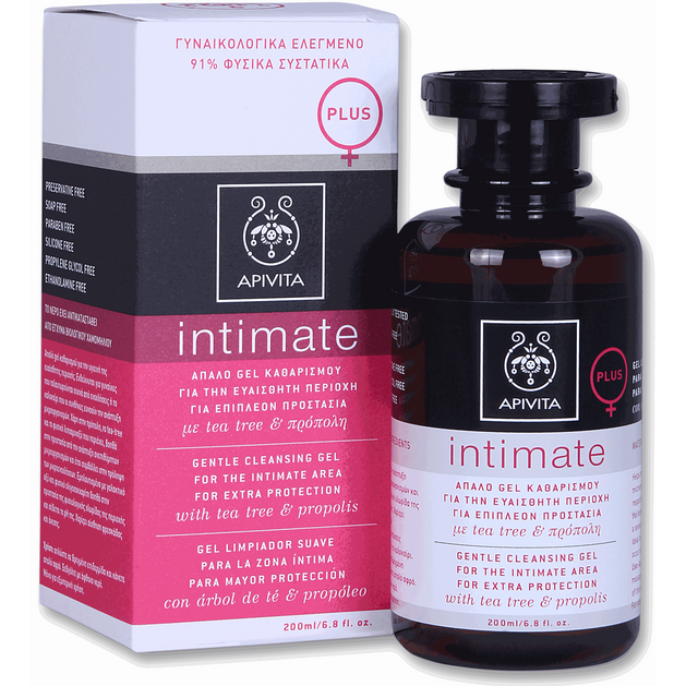 Apivita Intimate Care Plus Cleansing Gel For Extra Protection 200ml Apivita Intimate Care Plus Cleansing Gel For Extra Protection 200ml