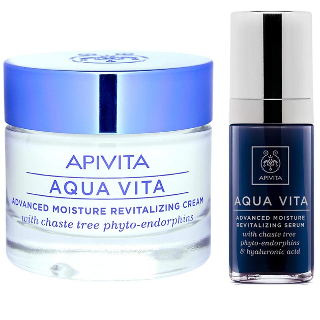Apivita Πακέτο Προσφοράς Aqua Vita Κρέμα για Ξηρές-Πολύ Ξηρές Επιδερμίδες 50ml & Ορός Εντατικής Ενυδάτωσης & Αναζοωγόνησης 30ml Apivita Πακέτο Προσφοράς Aqua Vita Κρέμα για Ξηρές-Πολύ Ξηρές Επιδερμίδες 50ml & Ορός Εντατικής Ενυδάτωσης & Αναζοωγόνησης 30ml