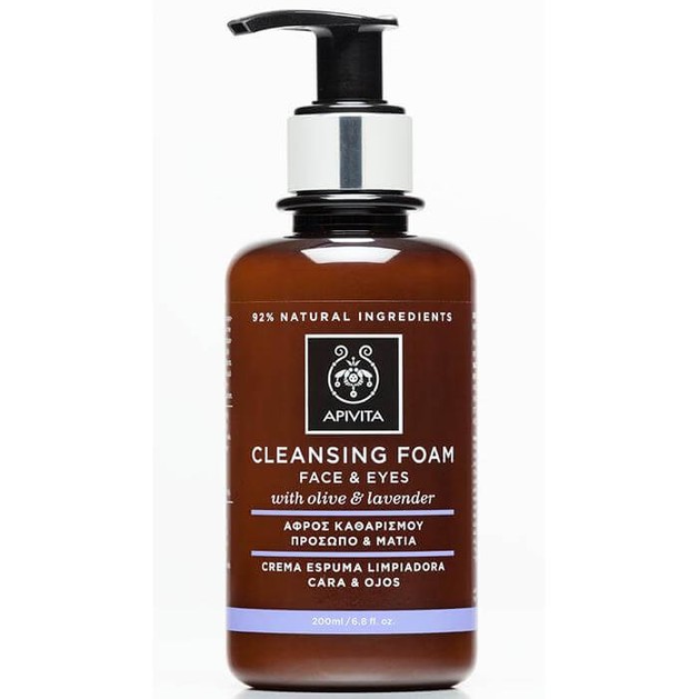 Apivita Cleansing Κρεμώδης Αφρός Καθαρισμού για Πρόσωπο & Μάτια με Ελιά & Λεβάντα 200ml & Δείγμα Aqua Vita 2ml Apivita Cleansing Κρεμώδης Αφρός Καθαρισμού για Πρόσωπο & Μάτια με Ελιά & Λεβάντα 200ml & Δείγμα Aqua Vita 2ml