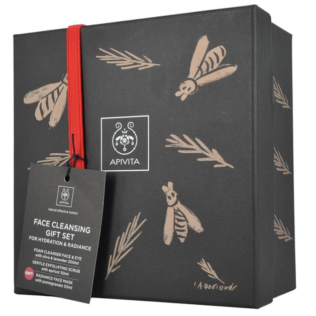 Apivita Gift Set Cleansing Κρεμώδης Αφρός Καθαρισμού 200ml & Gel Ήπιας Απολέπισης με Βερύκοκο 50ml & Δώρο Μάσκα με Ρόδι 50ml Apivita Gift Set Cleansing Κρεμώδης Αφρός Καθαρισμού 200ml & Gel Ήπιας Απολέπισης με Βερύκοκο 50ml & Δώρο Μάσκα με Ρόδι 50ml