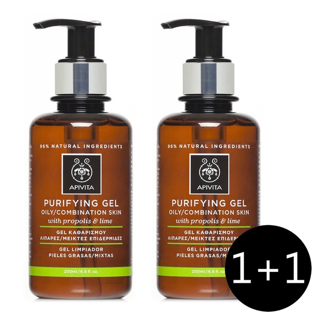 Apivita Πακέτο Προσφοράς Purifying Gel With Propolis & Lime Gel Καθαρισμού για Λιπαρές/Μικτές Επιδερμίδες 2x200ml Apivita Πακέτο Προσφοράς Purifying Gel With Propolis & Lime Gel Καθαρισμού για Λιπαρές/Μικτές Επιδερμίδες 2x200ml