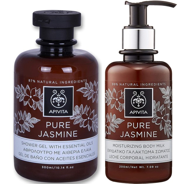 Apivita Πακέτο Προσφοράς Pure Jasmine Shower Gel Αφρόλουτρο 300ml & Moisturing Body Milk Ενυδατικό Γαλάκτωμα Σώματος 200ml Apivita Πακέτο Προσφοράς Pure Jasmine Shower Gel Αφρόλουτρο 300ml & Moisturing Body Milk Ενυδατικό Γαλάκτωμα Σώματος 200ml