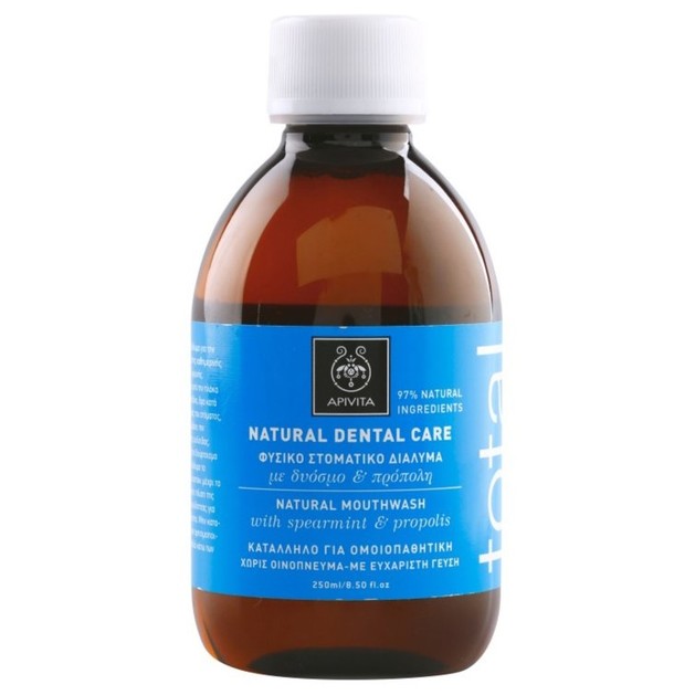Apivita Natural Dental Care Mouthwash With Spearmint & Propolis 250ml Apivita Natural Dental Care Mouthwash With Spearmint & Propolis 250ml