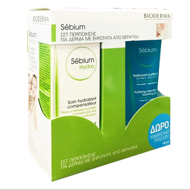 Bioderma Sebium Hydra Cream 40ml & Gel Moussant 100ml Bioderma Sebium Hydra Cream 40ml & Gel Moussant 100ml
