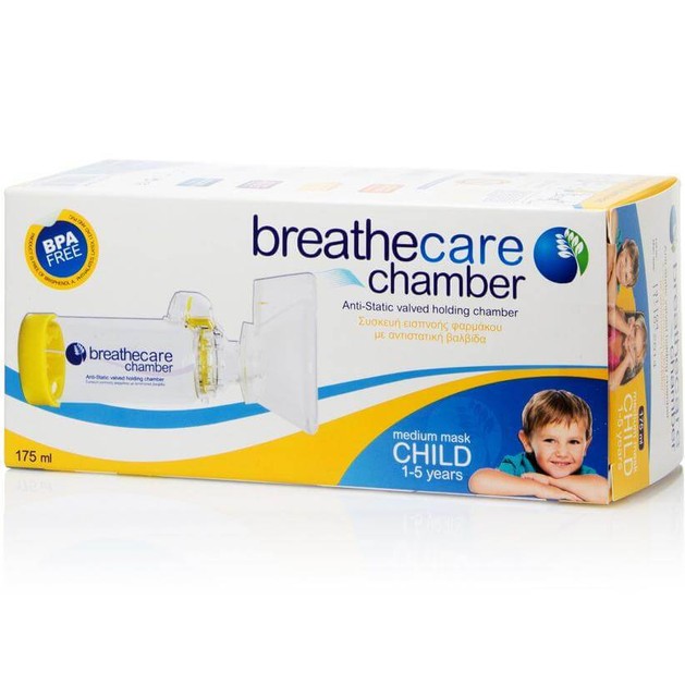 Asepta Breath Champer Child Medium Mask Συσκευή Εισπνοής Φαρμάκου με Αντιστατική Βαλβίδα, Κατάλληλη για Παιδιά 1-5 Ετών 175ml Asepta Breath Champer Child Medium Mask Συσκευή Εισπνοής Φαρμάκου με Αντιστατική Βαλβίδα, Κατάλληλη για Παιδιά 1-5 Ετών 175ml