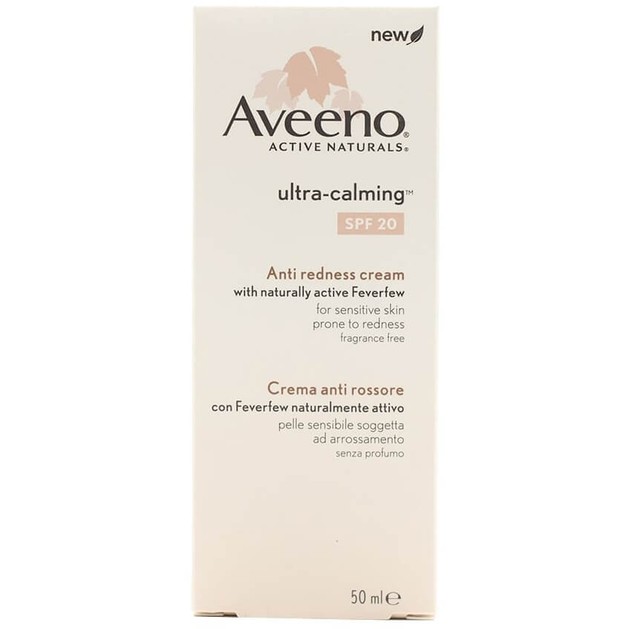 Aveeno Ultra-Calming Spf20 Anti Redness Cream Καταπραϋντική Κρέμα Προσώπου για την Ευαίσθητη Επιδερμίδα με Τάση Ερυθήματος 50ml Aveeno Ultra-Calming Spf20 Anti Redness Cream Καταπραϋντική Κρέμα Προσώπου για την Ευαίσθητη Επιδερμίδα με Τάση Ερυθήματος 50ml