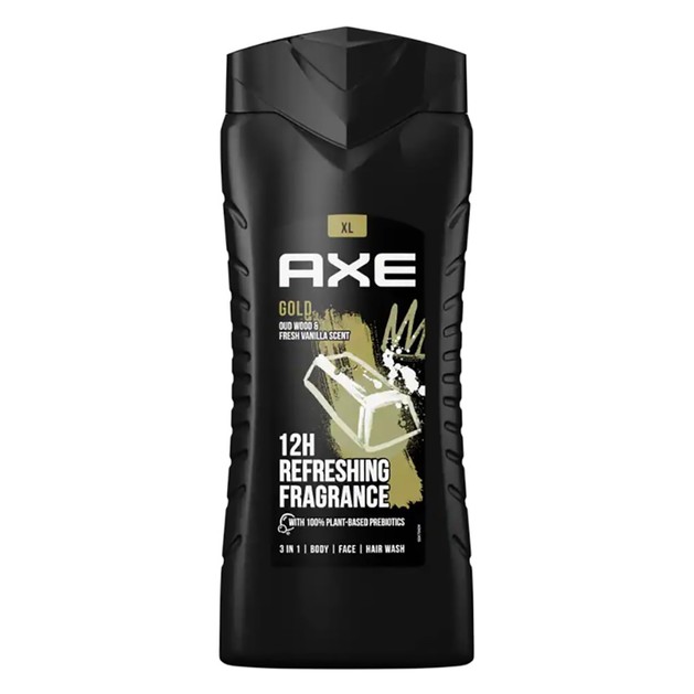 Αxe Gold XL 3 in 1 Vanillia & Wood for Body, Wash & Hair Wash 400ml Αxe Gold XL 3 in 1 Vanillia & Wood for Body, Wash & Hair Wash 400ml