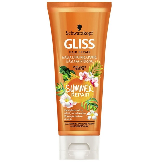 Schwarzkopf Gliss Summer Repair Μάσκα Μαλλιών για Ταλαιπωρημένα Μαλλιά Από τον Ήλιο 200ml Schwarzkopf Gliss Summer Repair Μάσκα Μαλλιών για Ταλαιπωρημένα Μαλλιά Από τον Ήλιο 200ml
