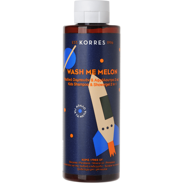 Korres Wash Me Melon Boys Shampoo & Showergel 250ml Korres Wash Me Melon Boys Shampoo & Showergel 250ml