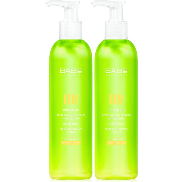Babe Body 100% Aloe Μη Λιπαρό Gel Αλόης με Καταπραϋντικά & Ενυδατικά Συστατικά για την Προστασία της Επιδερμίδας 2x300ml Babe Body 100% Aloe Μη Λιπαρό Gel Αλόης με Καταπραϋντικά & Ενυδατικά Συστατικά για την Προστασία της Επιδερμίδας 2x300ml