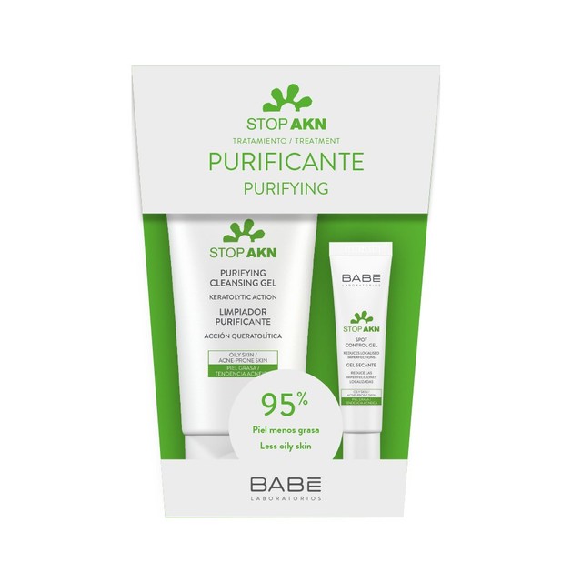 Babe Promo Stop Akn Purifying Cleansing Gel 200ml & Δώρο Stop Akn Spot Control Gel 8 ml Babe Promo Stop Akn Purifying Cleansing Gel 200ml & Δώρο Stop Akn Spot Control Gel 8 ml