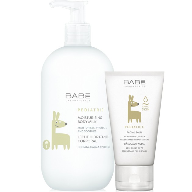 Babe Πακέτο Προσφοράς Pediatric Moisturizing Body Milk 500ml & Δώρο Pediatric Facial Balm 50ml Babe Πακέτο Προσφοράς Pediatric Moisturizing Body Milk 500ml & Δώρο Pediatric Facial Balm 50ml