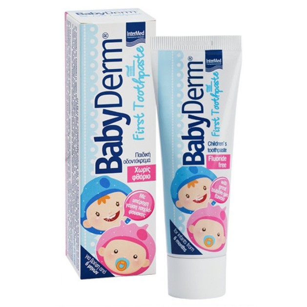 Babyderm First Toothpaste Για τον Καθαρισμό και την Προστασία των Πρώτων Βρεφικών Δοντιών 50ml Babyderm First Toothpaste Για τον Καθαρισμό και την Προστασία των Πρώτων Βρεφικών Δοντιών 50ml