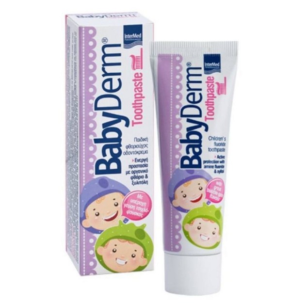 BabyDerm Toothpaste Παιδική Φθοριούχος Οδοντόκρεμα με Γεύση Τσιχλόφουσκα 50ml BabyDerm Toothpaste Παιδική Φθοριούχος Οδοντόκρεμα με Γεύση Τσιχλόφουσκα 50ml