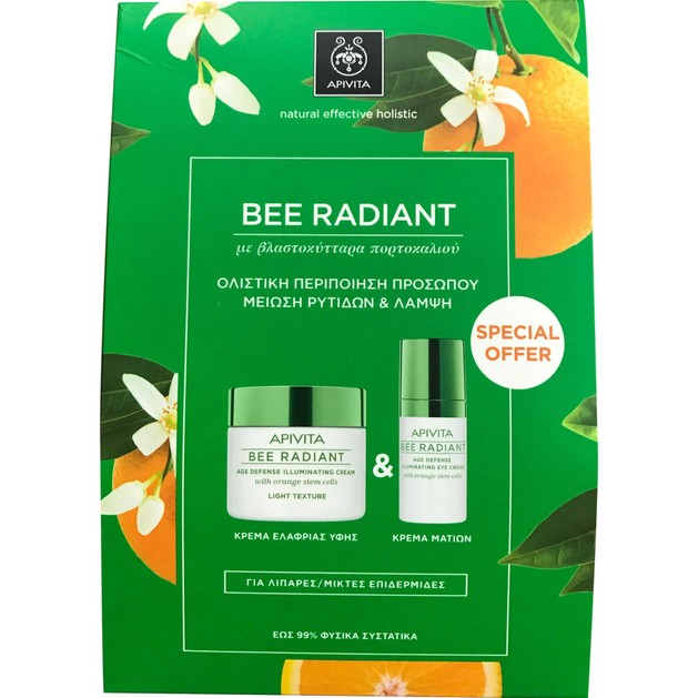 Apivita Πακέτο Προσφοράς Bee Radiant Age Illuminating Day Light Cream 50ml & Δώρο Eye Cream 15ml Apivita Πακέτο Προσφοράς Bee Radiant Age Illuminating Day Light Cream 50ml & Δώρο Eye Cream 15ml