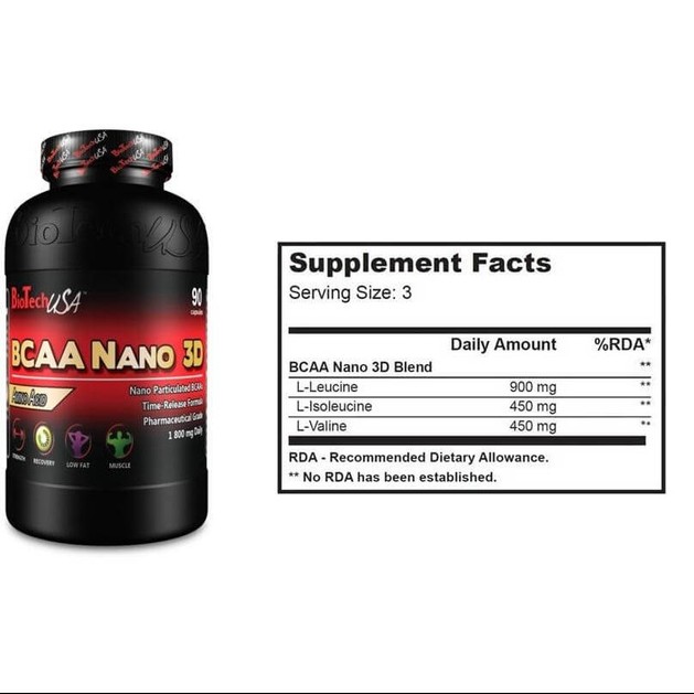 Biotech Usa Bcaa Nano 3D Bcaa Αμινοξέα Φαρμακευτικής Μορφής 90caps Biotech Usa Bcaa Nano 3D Bcaa Αμινοξέα Φαρμακευτικής Μορφής 90caps