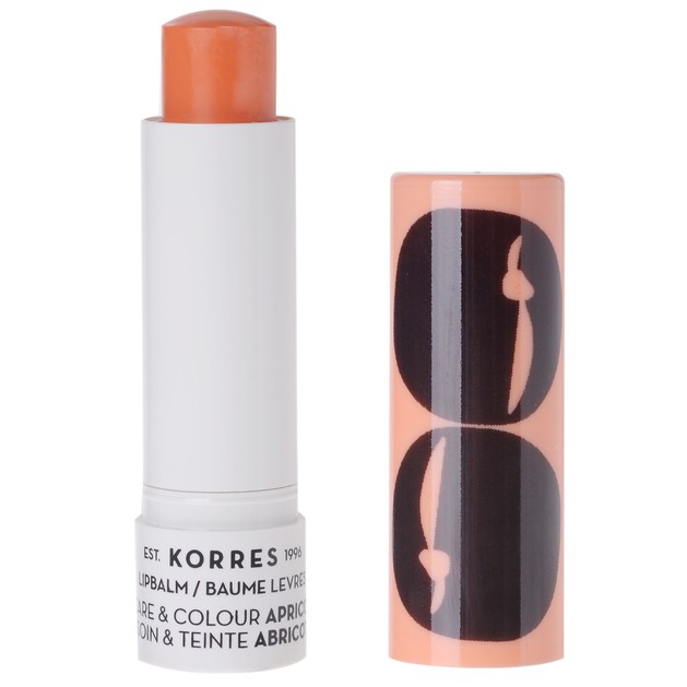 Korres Lip Balm Care & Colour Apricot 5ml Korres Lip Balm Care & Colour Apricot 5ml
