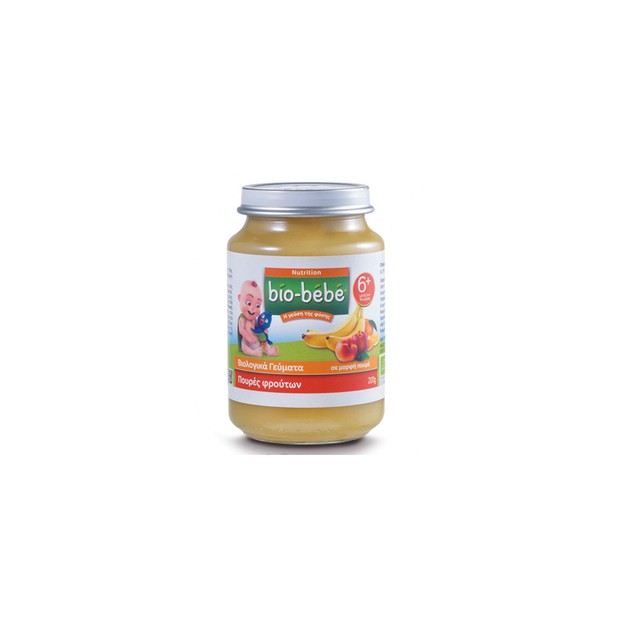 Bio Bebe Nutrition Βιολογική Βρεφική Τροφή Πουρές Φρούτων, από τον 6ο Μήνα 200 gr Bio Bebe Nutrition Βιολογική Βρεφική Τροφή Πουρές Φρούτων, από τον 6ο Μήνα 200 gr
