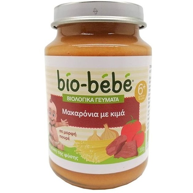 Bio Bebe Βιολογικά Γεύματα Μακαρόνια με Κιμά σε Μορφή Πουρέ από τον 6ο Μήνα 200gr Bio Bebe Βιολογικά Γεύματα Μακαρόνια με Κιμά σε Μορφή Πουρέ από τον 6ο Μήνα 200gr