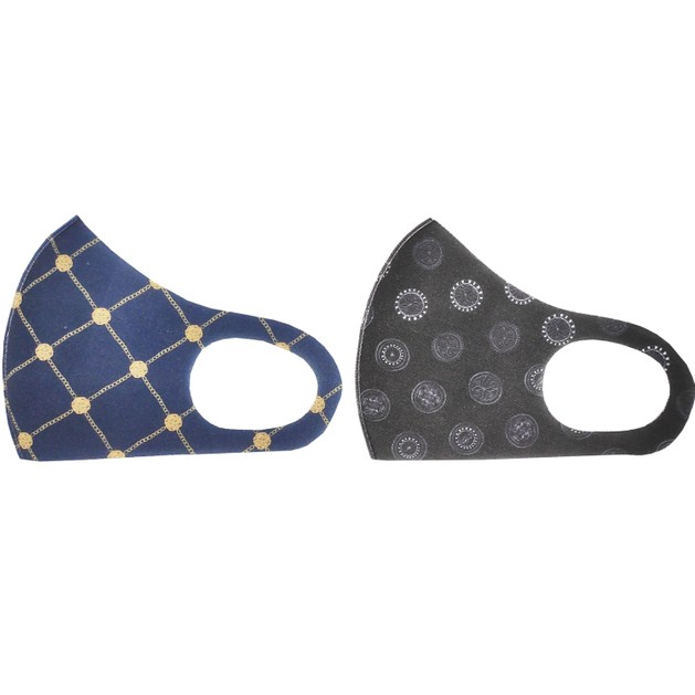 TiLi Fashion Face Mask Μάσκα Ενηλίκων Πολλαπλών Χρήσεων Μαύρο - Σκούρο Μπλέ Σχέδιο 2 Τεμάχια TiLi Fashion Face Mask Μάσκα Ενηλίκων Πολλαπλών Χρήσεων Μαύρο - Σκούρο Μπλέ Σχέδιο 2 Τεμάχια