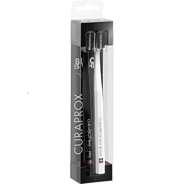 Curaprox Black is White & White is Black Οδοντόβουρτσα για Λευκά Δόντια 2 Τεμάχια Curaprox Black is White & White is Black Οδοντόβουρτσα για Λευκά Δόντια 2 Τεμάχια