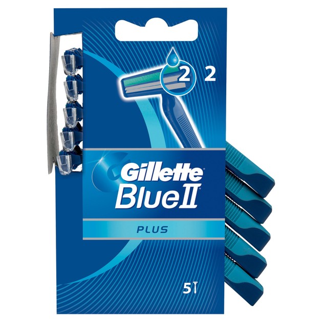 Gillette Blue II Plus με 2 Λεπίδες και Λιπαντική Ταινία για Άνετο Ξύρισμα 5τμχ Gillette Blue II Plus με 2 Λεπίδες και Λιπαντική Ταινία για Άνετο Ξύρισμα 5τμχ