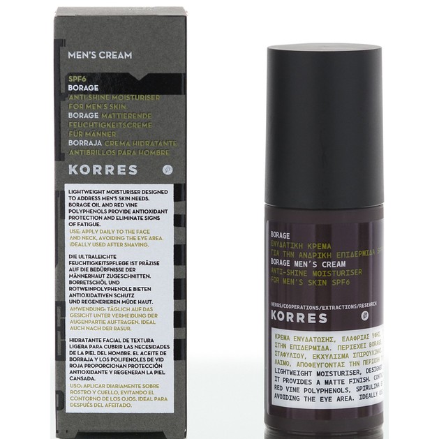 Korres Borage Men\'s Cream Spf6 50ml Korres Borage Men\'s Cream Spf6 50ml