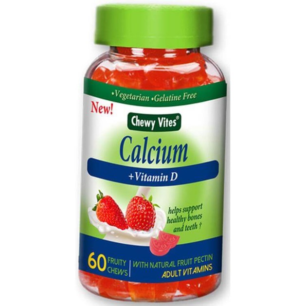 Chewy Vites Calcium & Vitamin D Βιταμίνες-Ζελεδάκια Ενηλίκων Γεύση & Ενέργεια στο Maximum 60Fruity Chews 6213Ca Chewy Vites Calcium & Vitamin D Βιταμίνες-Ζελεδάκια Ενηλίκων Γεύση & Ενέργεια στο Maximum 60Fruity Chews 6213Ca