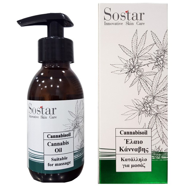 Sostar Cannabis Oil Λάδι για Μασάζ με Έλαιο Βιολογικής Κάνναβης, Άρνικα, Δενδρολίβανο και Λεβάντα 125ml Sostar Cannabis Oil Λάδι για Μασάζ με Έλαιο Βιολογικής Κάνναβης, Άρνικα, Δενδρολίβανο και Λεβάντα 125ml