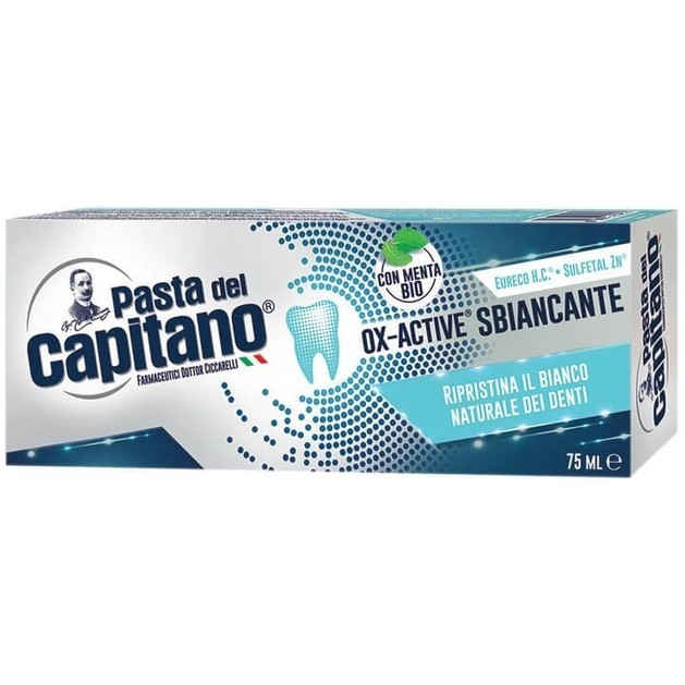 Pasta del Capitano Ox-Active Sbiancante Λευκαντική Οδοντόπαστα 75ml Pasta del Capitano Ox-Active Sbiancante Λευκαντική Οδοντόπαστα 75ml