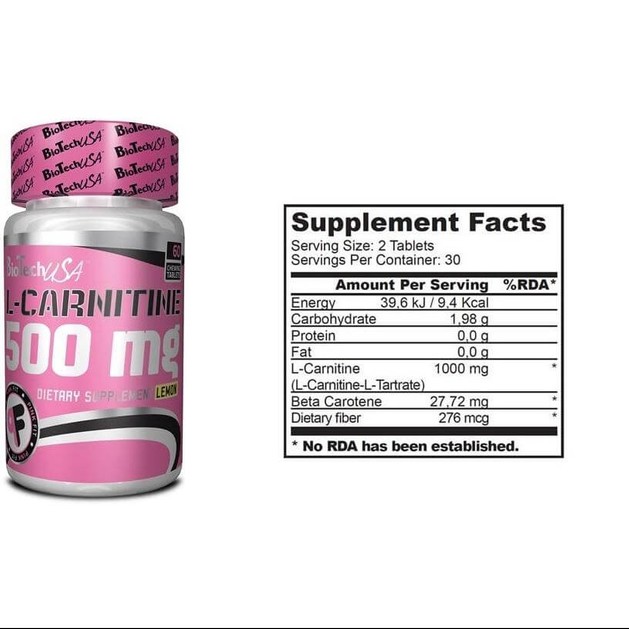 Biotech Usa L-Carnitine 500mg 60tabs Biotech Usa L-Carnitine 500mg 60tabs