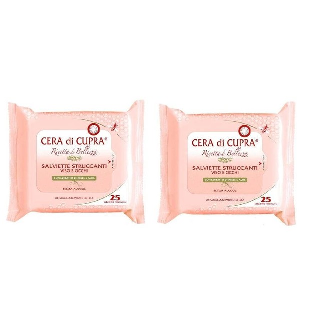 Cera di Cupra Πακέτο Προσφοράς Make - Up Remover Μαντηλάκια Ντεμακιγιάζ 2 x 25Wipes 1+1 Δώρο Cera di Cupra Πακέτο Προσφοράς Make - Up Remover Μαντηλάκια Ντεμακιγιάζ 2 x 25Wipes 1+1 Δώρο