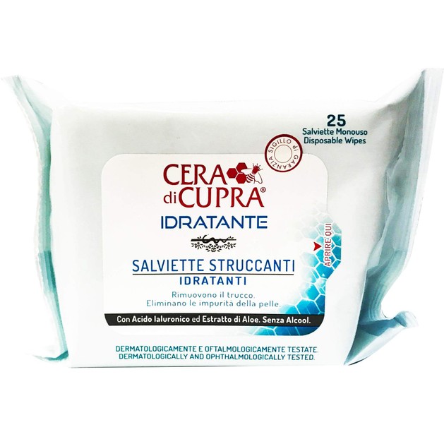 Cera di Cupra Idratante Μαντηλάκια Ντεμακιγιάζ με Εκχύλισμα Αλόη Βέρα & Υαλουρονικό Οξύ 25 Τεμάχια Cera di Cupra Idratante Μαντηλάκια Ντεμακιγιάζ με Εκχύλισμα Αλόη Βέρα & Υαλουρονικό Οξύ 25 Τεμάχια