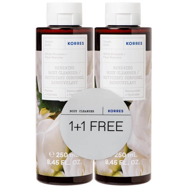 Korres Πακέτο Προσφοράς Showergel White Blossom 1+1 Δώρο 2x250ml Korres Πακέτο Προσφοράς Showergel White Blossom 1+1 Δώρο 2x250ml
