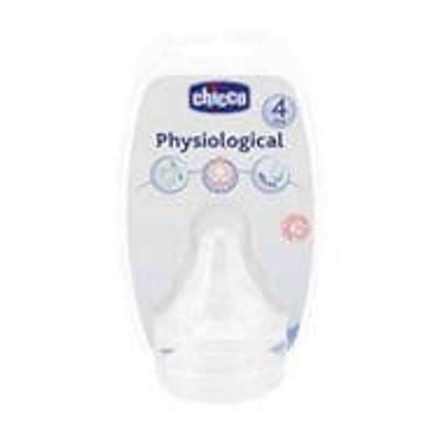 Chicco Θηλή Σιλικόνη, 4m+ Chicco Θηλή Σιλικόνη, 4m+