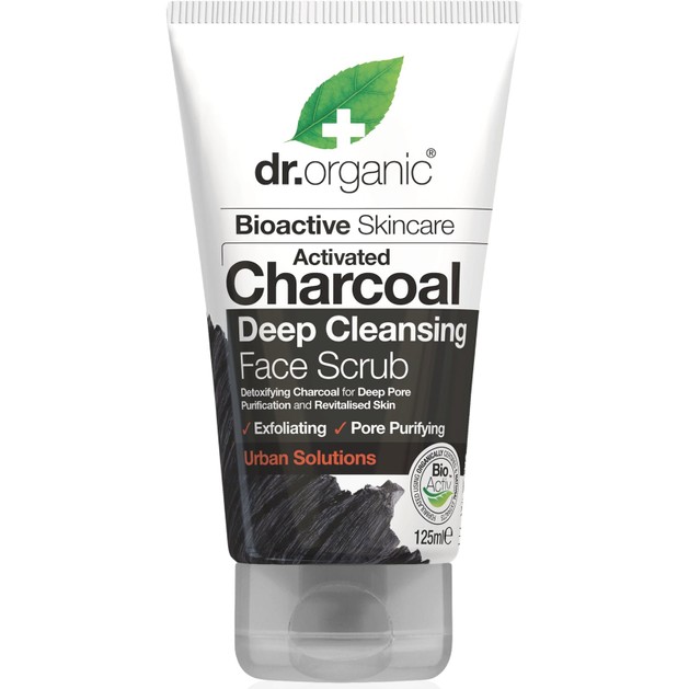 Dr.Organic Charcoal Face Scrub Κρέμα Απολέπισης Προσώπου με Ενεργό Άνθρακα 125ml Dr.Organic Charcoal Face Scrub Κρέμα Απολέπισης Προσώπου με Ενεργό Άνθρακα 125ml