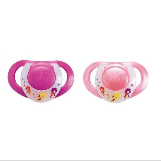 Chicco Πιπίλα Physio Καουτσούκ Με Κρίκο Ροζ Μωβ 2τεμ , 12m+ Chicco Πιπίλα Physio Καουτσούκ Με Κρίκο Ροζ Μωβ 2τεμ , 12m+