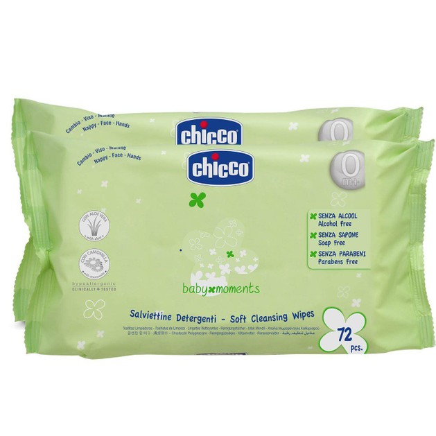 Chicco Απαλά Μωρομάντηλα Καθαρισμού με Χαμομήλι & Aloe Vera 1+1 Δώρο Chicco Απαλά Μωρομάντηλα Καθαρισμού με Χαμομήλι & Aloe Vera 1+1 Δώρο