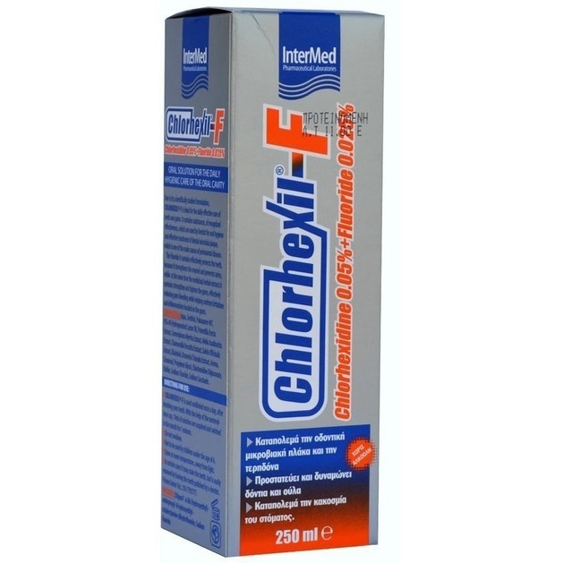 Chlorhexil-F Mouthwash Φθοριούχο Στοματικό Διάλυμα με Αντισηπτική Δράση για Καθημερινή Χρήση 250ml Chlorhexil-F Mouthwash Φθοριούχο Στοματικό Διάλυμα με Αντισηπτική Δράση για Καθημερινή Χρήση 250ml