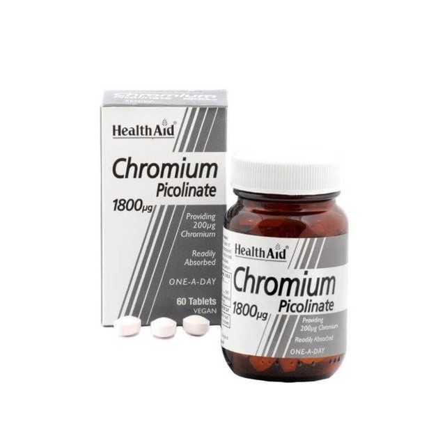 Health Aid Chromium Picolinate 1800μg 60tabs Health Aid Chromium Picolinate 1800μg 60tabs